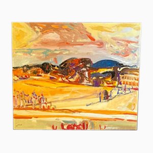 Jean Krille, Landscape 114, Oil on Wood, 1988
