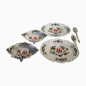 Late 18th Century Porcelain Sauce Boat Set by Richard Ginori, Set of 6