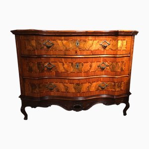 Barocke Kommode aus Olivenholz & Bruyèreholz, 18. Jh., Italien, 1750
