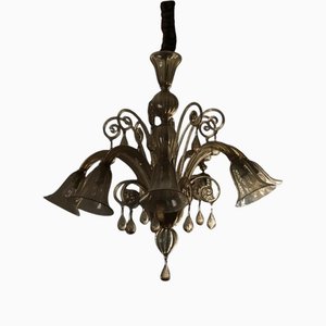Mid-Century Modern Murano Blown Glass Chandelier, Italy, 1960s