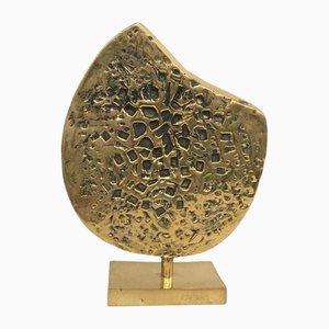 Escultura abstracta italiana vintage de bronce de Lino Tiné, 1980