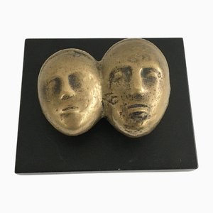 Vintage Italian Bronze Abstract Sculpture by Eli Riva, 1970