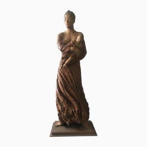 Italienische Vintage Bronze Skulptur von Ugo Riva Dove Vai, 2006