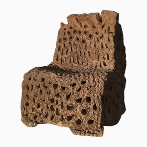 Italian Terracotta Abstract Sculpture by Urano Palma, 1985