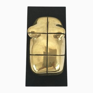 Vintage Italian Bronze Abstract Sculpture by Jiro Sugawara, 1980