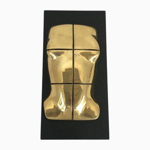 Italian Bronze Abstract Sculpture by Jiro Sugawara, 1980