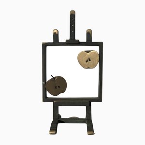 Vanni Viviani, Easel with Two Half Apples, 1976, Bronze