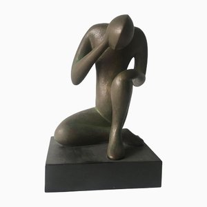Abstrakte Bintou Bronze Skulptur von Andrea Picini, Italien, 1969