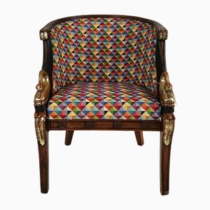 Poltrona Swan in vimini, anni '40