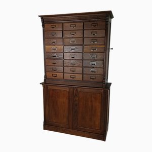 Brown Wooden Notary Cabinet