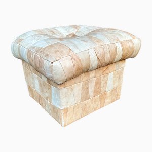Patchwork Leder Pouf von de Sede, 1970er