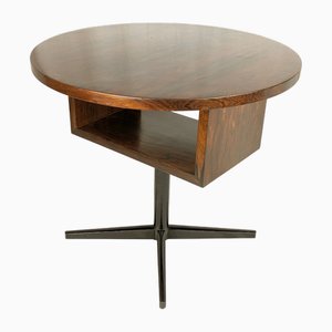 Schwarzer Mid-Century Beistelltisch oder Nachttisch aus Metall & Holz, Italien, 1960er