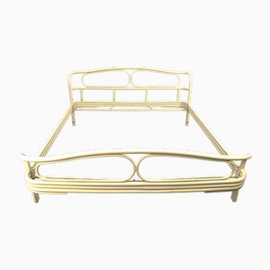 Letto matrimoniale in legno laccato, Italia, anni '60