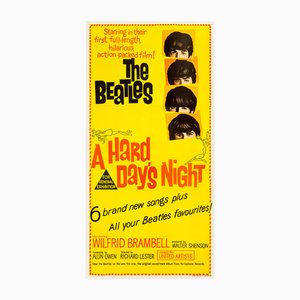 Poster vintage The Beatles a Hard Days Night, Australia, 1964