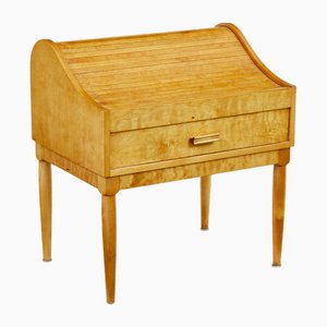 Mid 20th Century Birch Tambour Sewing Box on Stand, 1950