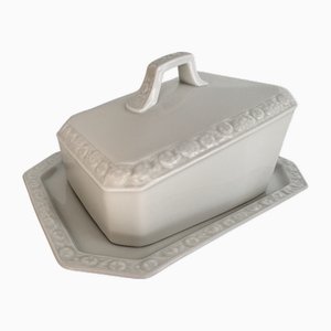 Cúpula de queso Maria blanca de Philip Rosenthal para Rosenthal Selb, Alemania, 1938. Juego de 2