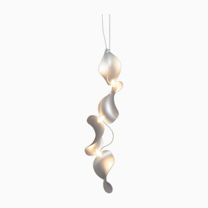 Dune 4 Vertical Line Light mit silber eloxierten Schirmen von Daniel Becker