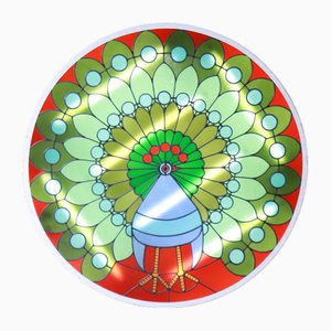 Rosette Wall Lamp with Natural Graphics, 1970