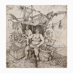 Leszek Rózga, Frutti di mare, 1969, Etching on Paper
