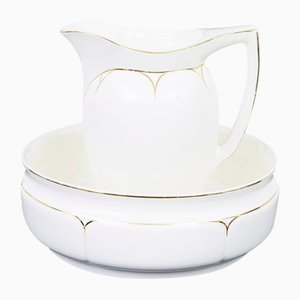 Mid-Century Jug and Wash Bowl from Annaburg, 1950, Set of 2