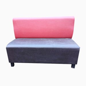 Vintage Bistro Bank Sofa aus Skai
