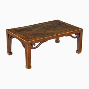19th Century Carved Chinese Elm Low Table, 1850