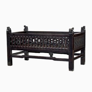 19th Century Chinese Lacquered Children's Bed, 1890