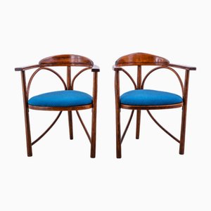Set of No. 81 Armchairs in Beech by Michael Thonet for Thonet, 1890s