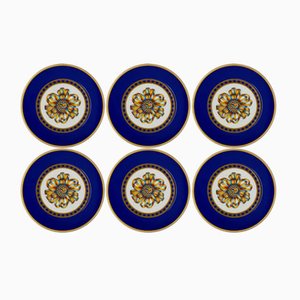Cocarde De Soie Breakfast Plates from Hermès, 1980s, Set of 6