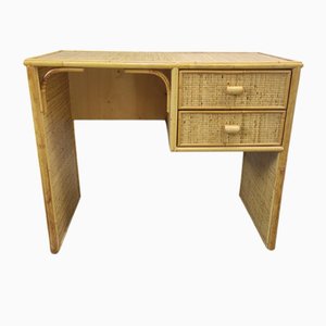 Bureau en Osier de Bambou, 1970s