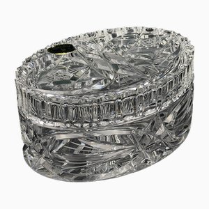 Ciotola di caramelle bohémien vintage in vetro di Bohemia Crystal, Ex Cecoslovacchia, anni '70