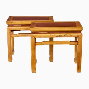 Late 19th Century Chinese Hardwood Occasional Tables, 1890, Set of 2
