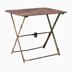 Early 20th Century French Folding Metal Garden Table, 1920