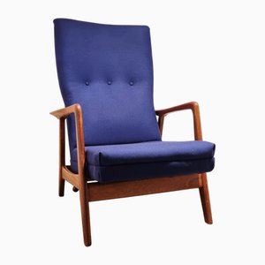 Sillón inclinable Rock Siësta con respaldo alto de A. Relling and T. Bekken para Arnestad Bruk, Noruega, 1957