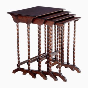 Mid-Century Birch Nesting Tables, 1960, Set of 4