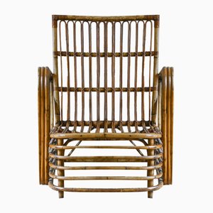Vintage Stuhl aus gebogenem Bambus von Paul Frankl, 1940er