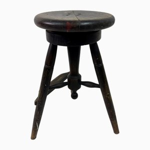 Tabouret Pivotant Vintage sur Support de Sculpteur, 1920s
