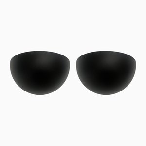 Schwarze Mid-Century Wandleuchten aus Metall von Estiluz, 1970er, 4er Set