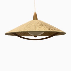 Acrylic Glass & Sisal Hanging Lamp from Temde, 1960s