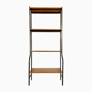 Scandinavian Teak and Iron Bookcase, 1960s