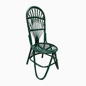 Set of Bamboo Chair and Magazine Rack, 1970