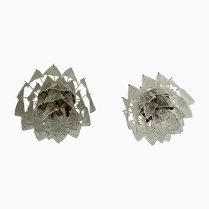 Vintage Murano Glass Chandeliers, 1980, Set of 2