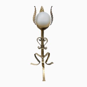 Golden Wrought Iron Lamp, 1950