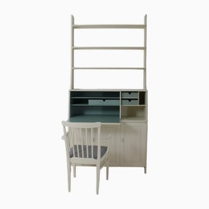 Bibliothekssekretär mit Vardags Sessel von Carl Malmsten, Schweden, 1960er, 2er Set