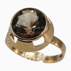 Vintage Quartz Gold Ring, 1940s