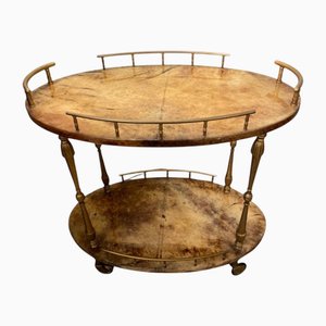 Glasierter Pergamentwagen von Aldo Tura, 1950er