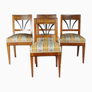 Sedie Biedermeier vintage in ciliegio, set di 4