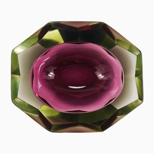 Caviar Murano Glass Diamond Bowl from Seguso, 1960s