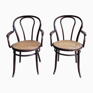 Fauteuils en Bois Courbé style Thonet, 1920s, Set de 2