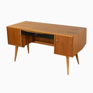 Brown Walnut Desk, 1950s